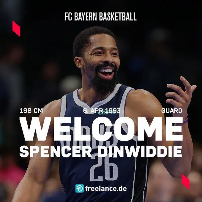 Spencer Dinwiddie se une al Bayern para el resto de la temporada Spencer DinWiddie