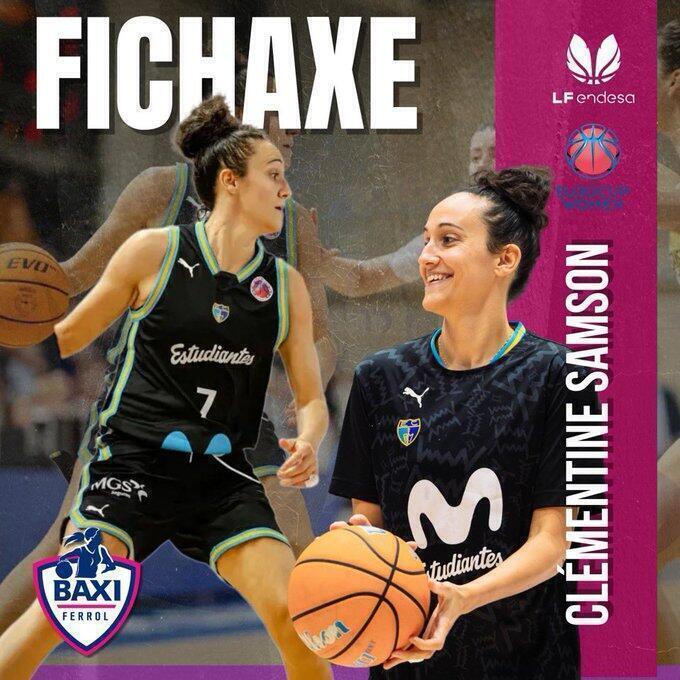 Clementine Samson se une al Baxi Ferrol para la nueva temporada Clementine Samson