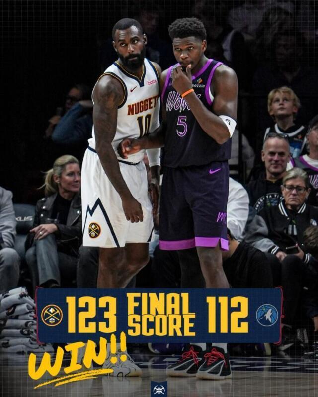 Jokić lidera a Denver con triple doble en remontada 123-112 Denver Wovles scaled