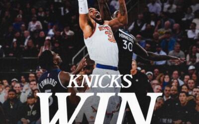 Knicks invictos en casa y dominando la temporada Knicks Wolves