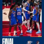 Los Trail Blazers vencen al invicto Thunder 121-119 OKC Blazers