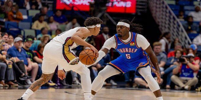 Holmgren lidera a Oklahoma City en victoria sobre Pelicans 126-109 OKC Pelicans