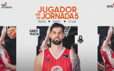 Santi Yusta Jugador de la Jornada 5 Liga Endesa 2025-26 Santi Yusta