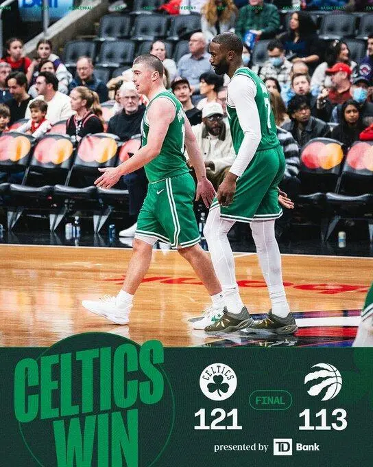 Boston se recupera y gana en Toronto con puntería 121-113 Celtics Raptors