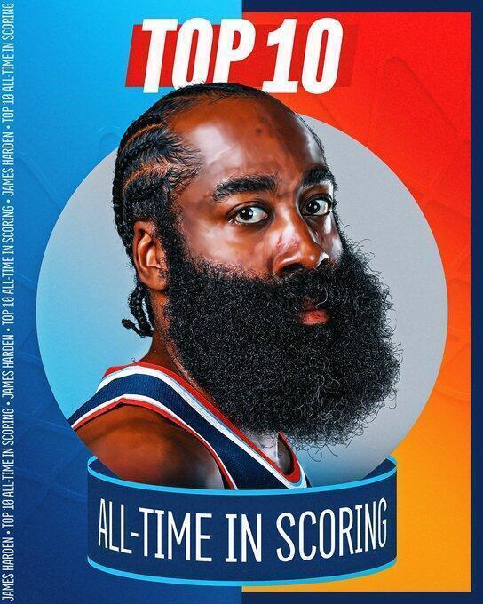 Harden se une al Olimpo anotador y supera a Carmelo James Harden