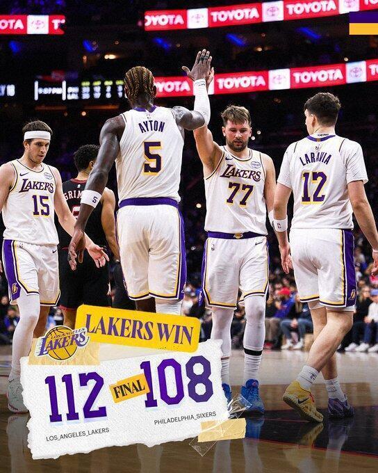 LeBron decide y Doncic logra triple doble en victoria de Lakers Lakers