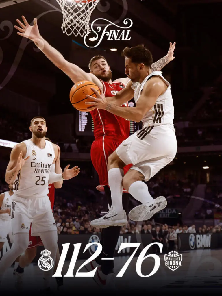 Real Madrid gana 112-76 y asalta el liderato provisional Real Madrid Girona