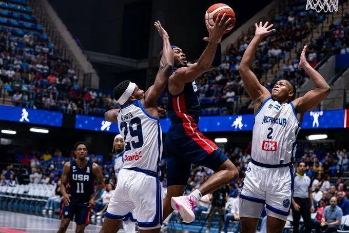 Estados Unidos y República Dominicana ganan en clasificatorio FIBA Américas USA Nicaragua