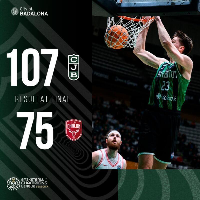 La Penya arrasa en el inicio del Top 16 con 107-75 Joventut BCL
