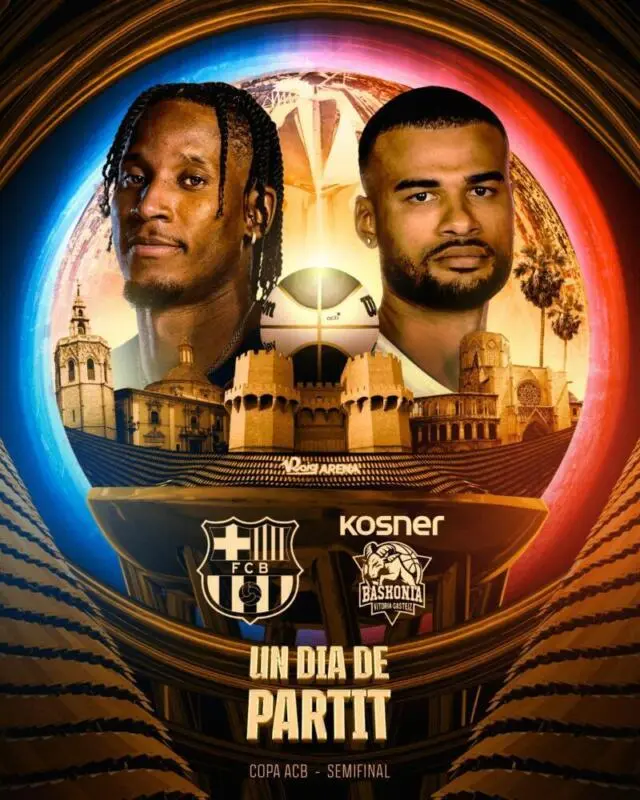 Horario y canal para ver el Barça Basket vs Baskonia hoy en TV Barca Kosner Baskonia scaled