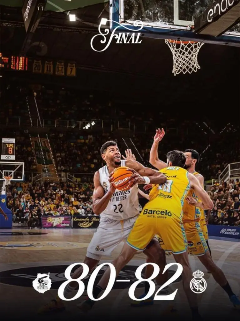 Victoria del Real Madrid frente al fuerte Gran Canaria Real Madrid Gran Canaria