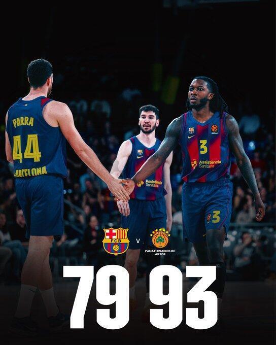 Batacazo del Barça que complica su playoff 79-93 Barca Panathinaikos