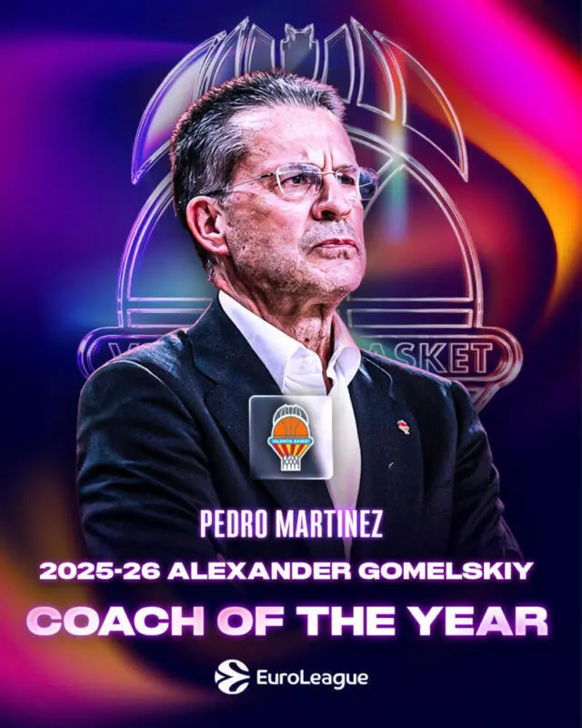 Pedro Martínez es el mejor entrenador del año en la Euroliga Pedro Martinez Coach of the Year scaled