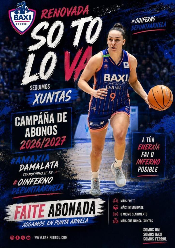 Šotolová renueva por otra temporada con Baxi Ferrol 20260521 120119