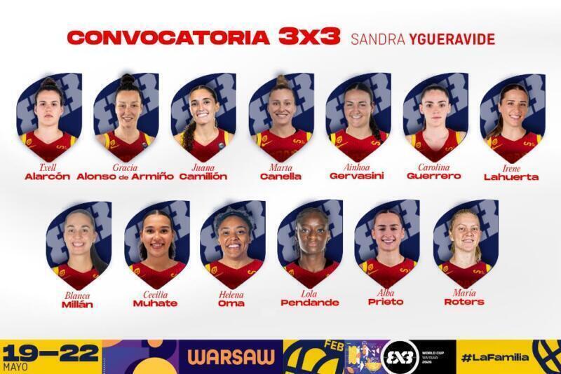 Sandra Ygueravide presenta sus trece elegidas para el Mundial 3x3 3X3 FEMENINO