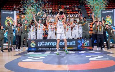 Real Madrid vence al Barça en la primera Liga U 86-82 Real Madrid U22 Campeon
