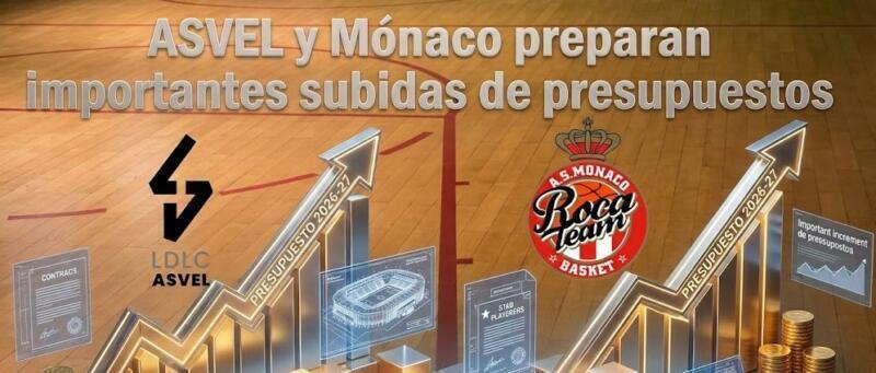 ASVEL y Mónaco aumentarán sus presupuestos para la próxima temporada Asvel Monaco