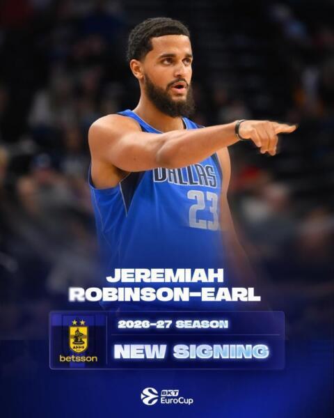 Aris BC ficha a Jeremiah Robinson-Earl con contrato de dos años 20260717 155611