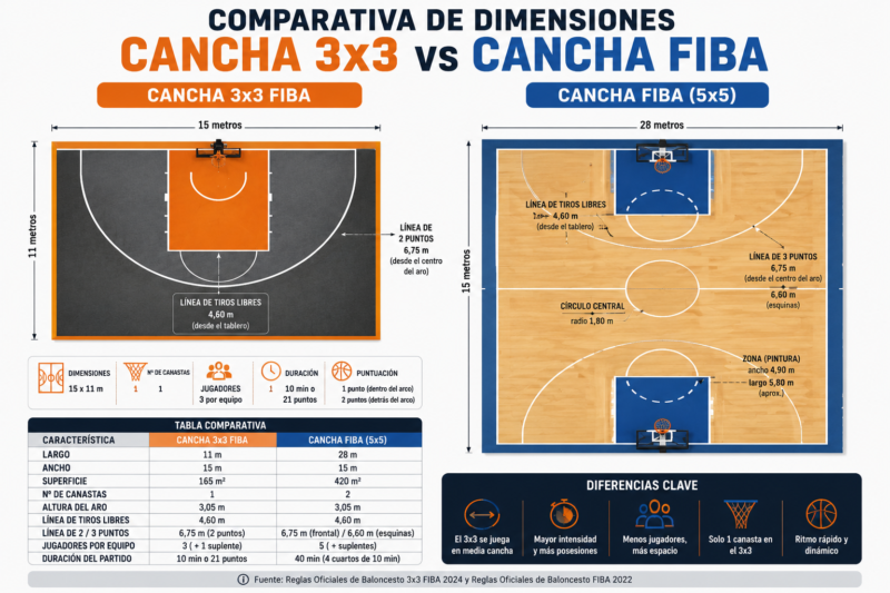 Cancha 3x3: medidas oficiales, reglamento y características de la pista FIBA ChatGPT Image 29 jul 2026 23 28 24