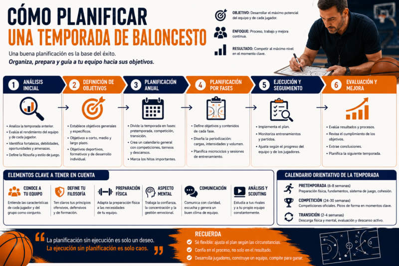 Entrenador de Baloncesto Como planificar una temporada de baloncesto