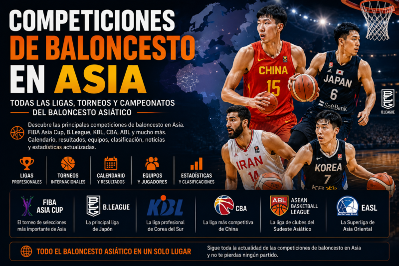 Competiciones de baloncesto: todas las ligas, torneos y campeonatos del mundo Competiciones Asia
