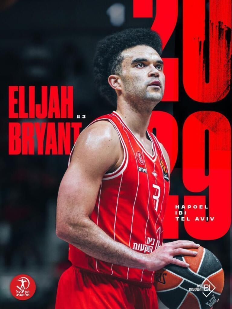 Elijah Bryant renueva con Hapoel Tel Aviv hasta 2029 Elijah Bryant