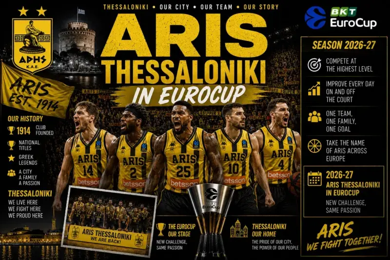 EuroCup 2026-27: equipos, formato, calendario y toda la información Aris Thessaloniki en EuroCup