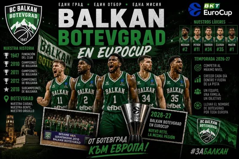 EuroCup 2026-27: equipos, formato, calendario y toda la información Balkan Botevgrad en EuroCup