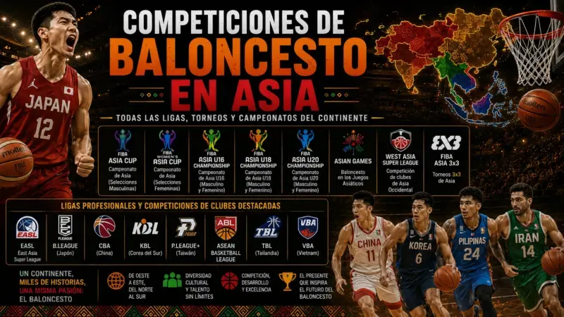 Competiciones de baloncesto en Asia: todas las ligas, torneos y campeonatos asiáticos https://tiempoextrabasketonline.es/competiciones-baloncesto/asia/