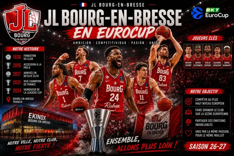 EuroCup 2026-27: equipos, formato, calendario y toda la información JL Bourg-en-Bresse en EuroCup
