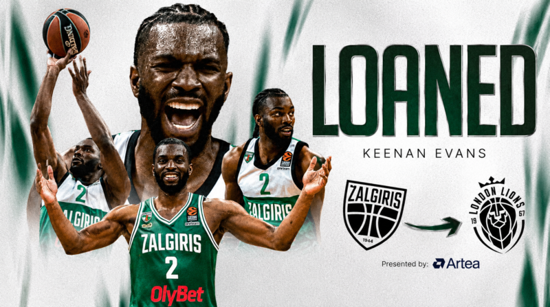 Keenan Evans: biografía, trayectoria, estadísticas y regreso a Zalgiris Keenan Evans Zalgiris London