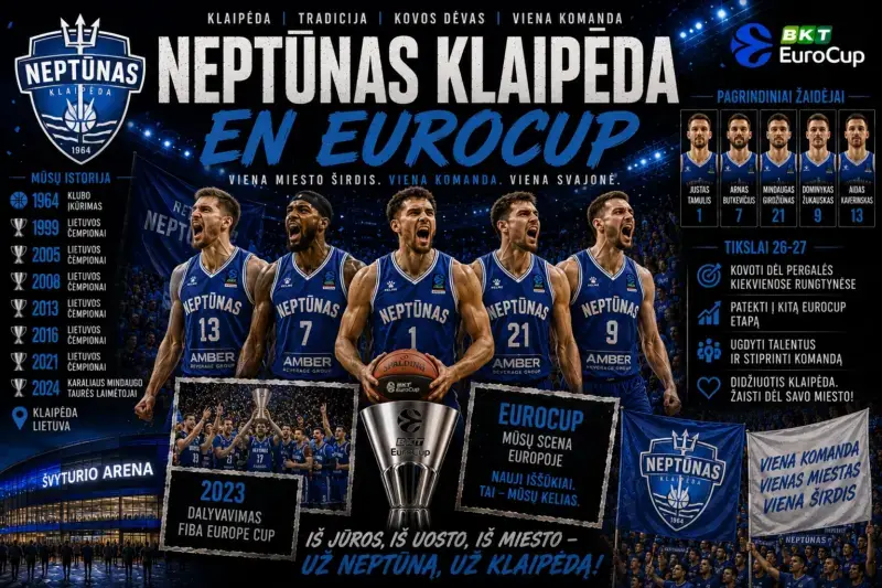 EuroCup 2026-27: equipos, formato, calendario y toda la información Neptūnas Klaipėda en EuroCup