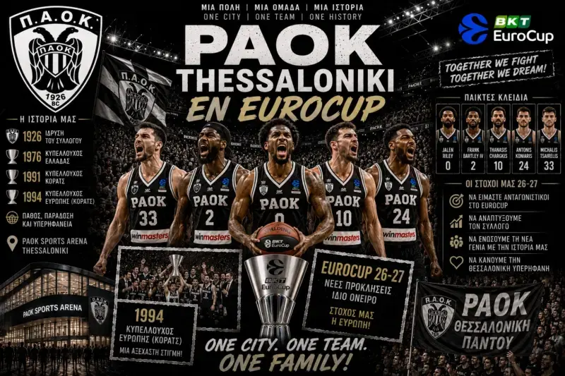 EuroCup 2026-27: equipos, formato, calendario y toda la información PAOK Thessaloniki en EuroCup