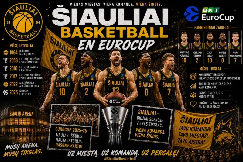 EuroCup 2026-27: equipos, formato, calendario y toda la información Siauliai Basketball en EuroCup