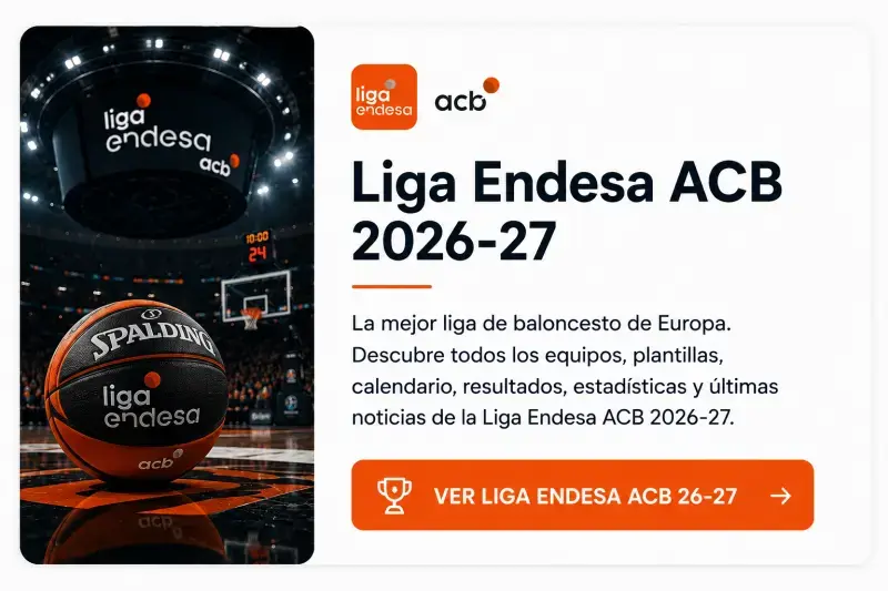 Supercopa ACB 2026: equipos, partidos, horarios, resultados y dónde verla Tarjeta Liga Endesa ACB 26-27