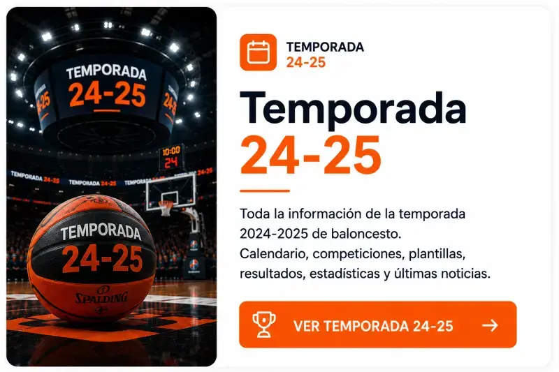 4Temporadas de baloncesto: todas las competiciones y campañas Temporada 24 25 scaled