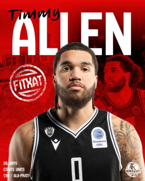 Timmy Allen, jugador destacado de Kids&Us Manresa Timmy Allen