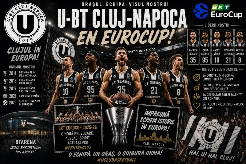 EuroCup 2026-27: equipos, formato, calendario y toda la información U-BT Cluj-Napoca en EuroCup