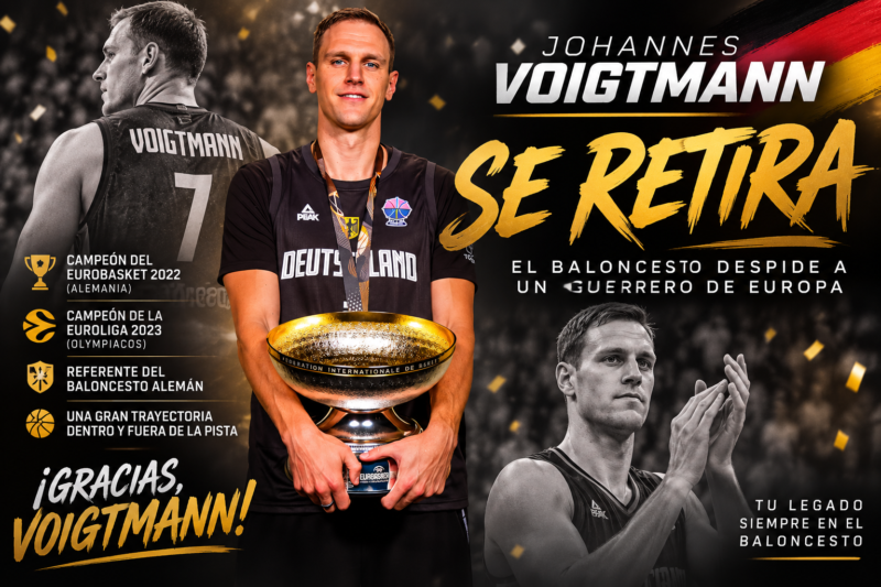 Johannes Voigtmann se retira de Alemania tras 128 partidos Johannes Voigtmann se retira de Alemania