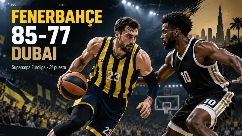 Fenerbahçe se queda con el tercer puesto de la Supercopa tras superar a Dubai Basketball (85-77) Fenerbaçe Dubai