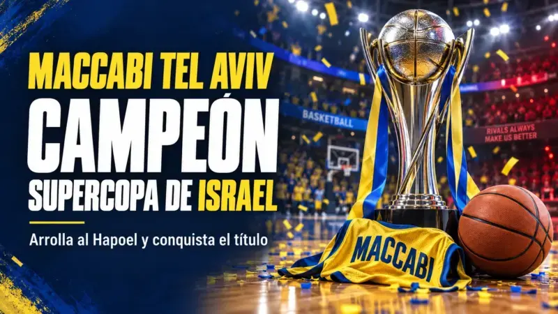 Maccabi Tel Aviv arrolla al Hapoel y conquista la Supercopa de Israel Maccabi Supercopa Israel