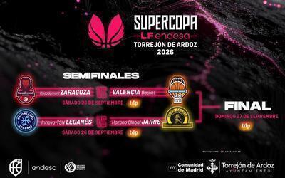 Supercopa 2026: Casademont Zaragoza vs Valencia Basket y Leganés vs Jairis Supercopa LF Endesa