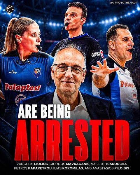 Policía griega anuncia casi 1 millón de euros incautados en escándalo de baloncesto Escandalo Grecia Arrestados