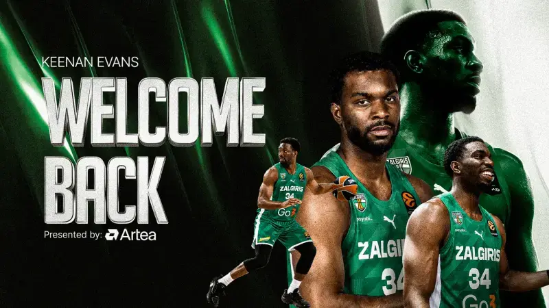Keenan Evans regresa oficialmente a Zalgiris Keenan Evans vuelve a Zalgiris scaled